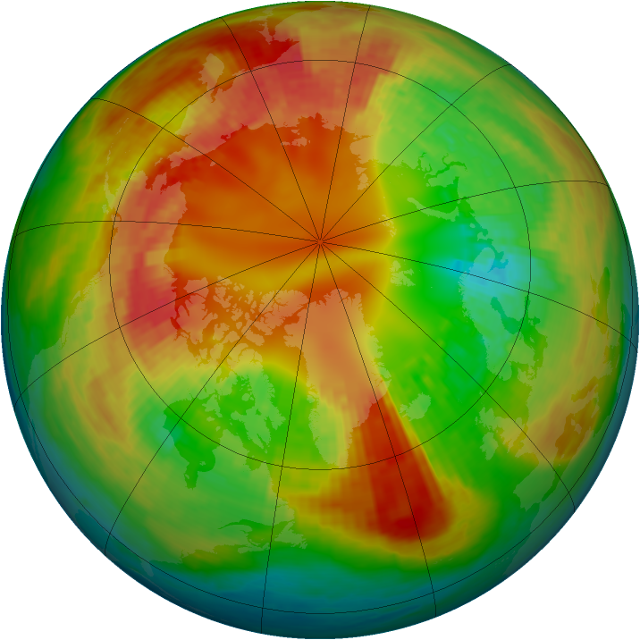 Arctic ozone map for 18 February 2003